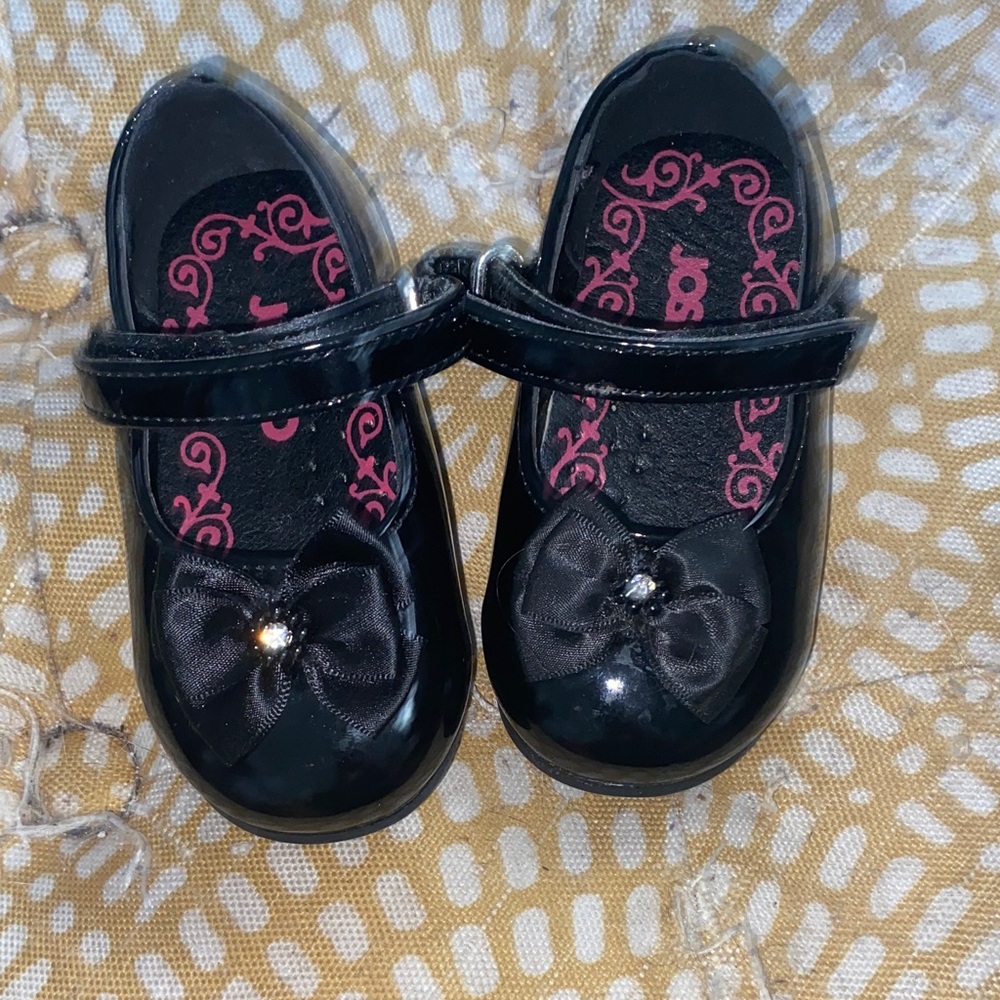 Black Kids Shoes with Bow